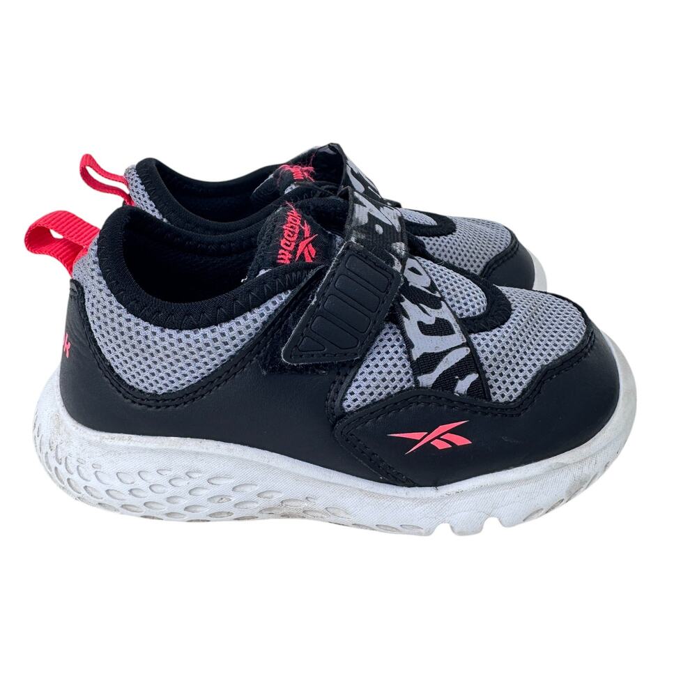 Reebok Weebok‎ Flex Sprint Sneaker Unisex Kids Size 8 Black Low Top Rubber Sole
